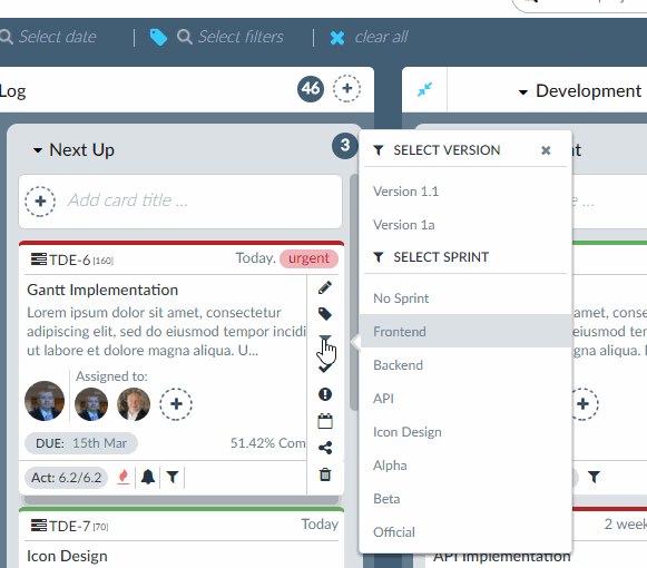 Kanban Cards - TaskBlast - Project Management Software